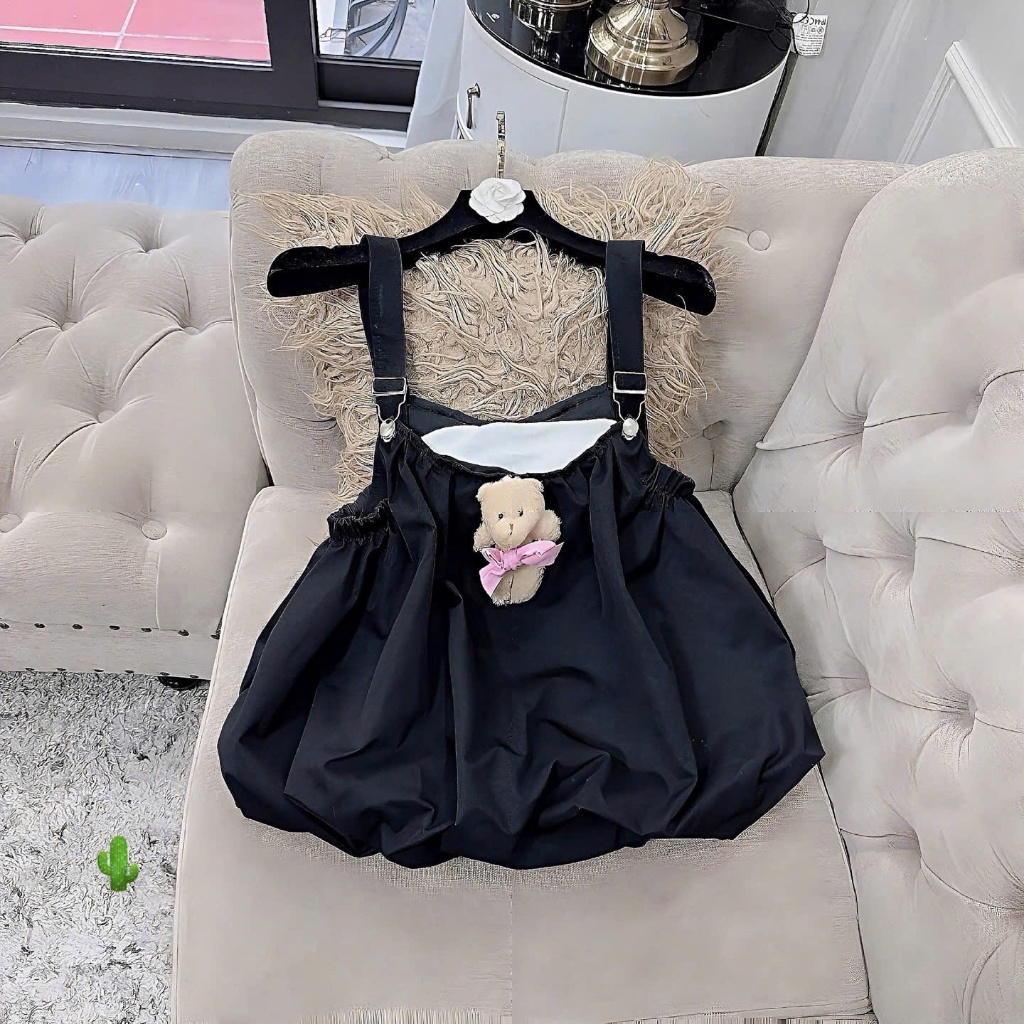 ชุดผ้ากันเปื้อนฟักทอง EXTREMELY SHAPE พร้อม HACK TEDDY BEAR