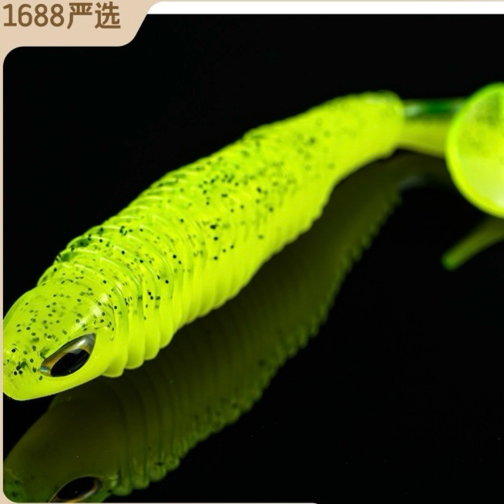(2c/ 6c) .คุณภาพสูง เหยื่ออ่อนซิลิโคน 6.5 ซม./ o7.7 ซม. ล่อ ตกปลาจม ตกปลาช่อน ปลาผลไม้ - Fishing_Anh