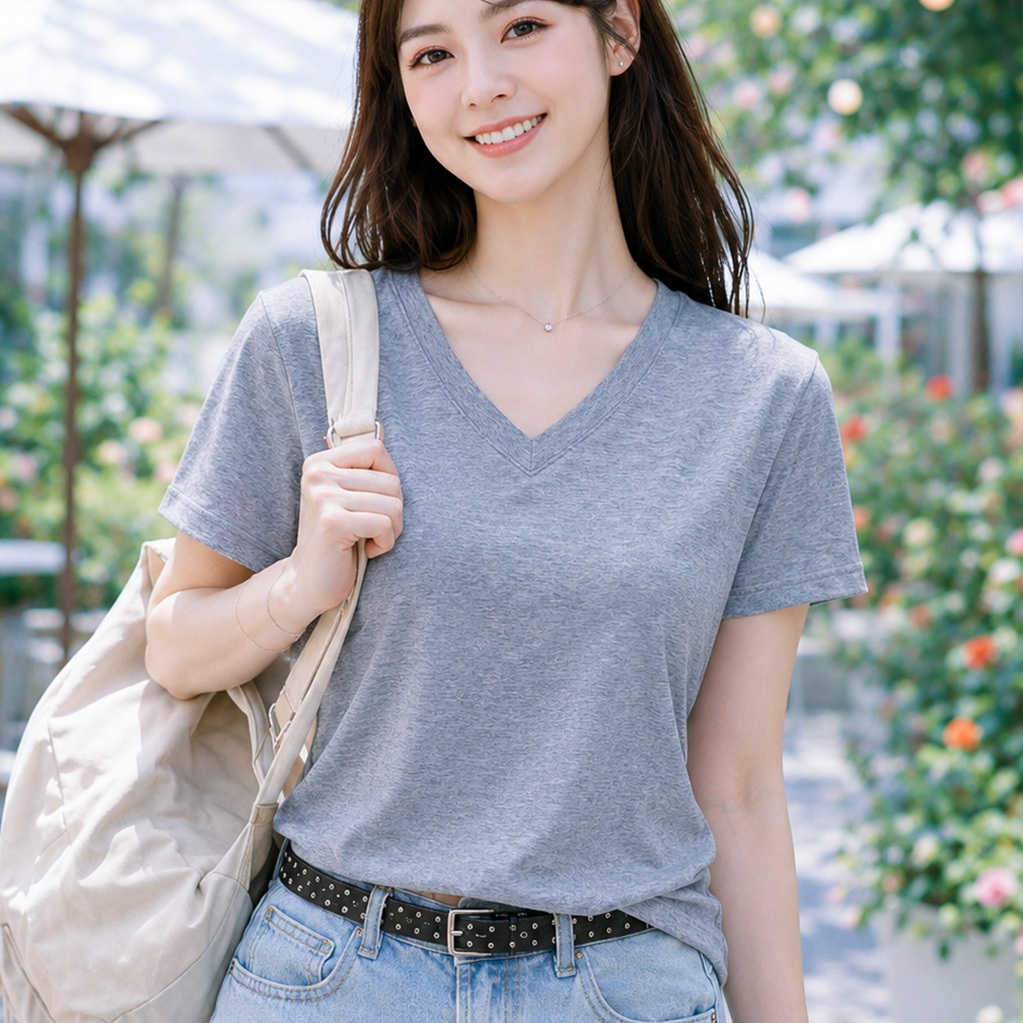 TOLI BSA09 เสื้อยืดคอเต่าผู้หญิง - ผ้าฝ้ายเนื้อนุ่ม ทรงเข้ารูป ร่วมมือง่ายและสวมใส่ทุกวัน