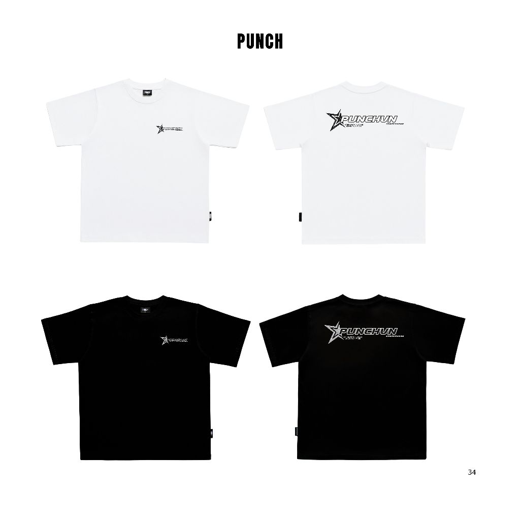 PUNCH Starline Tee Unisex - แบรนด์ท้องถิ่นของแท้