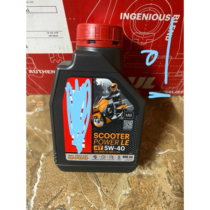+ SCOOTER POWER LE 4T 5W40 0.8L SCOOTER น้ํามันหล่อลื่น