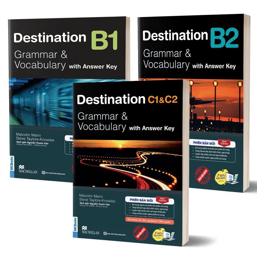 (คอมโบ 3 เล่ม) (เวอร์ชั่นใหม่ แถมอีบูค เสียง) DESTINATION B1+B2+C1&C2 –Grammar & Vocabulary พร้อมกุญ