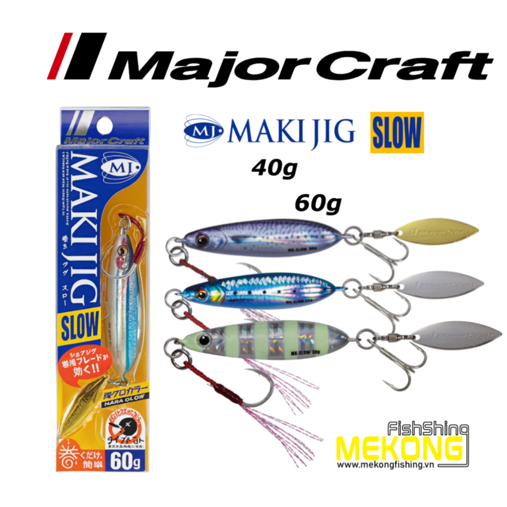 Major Craft MAKI JIG SLOW – Jig Lure 40g, 60g