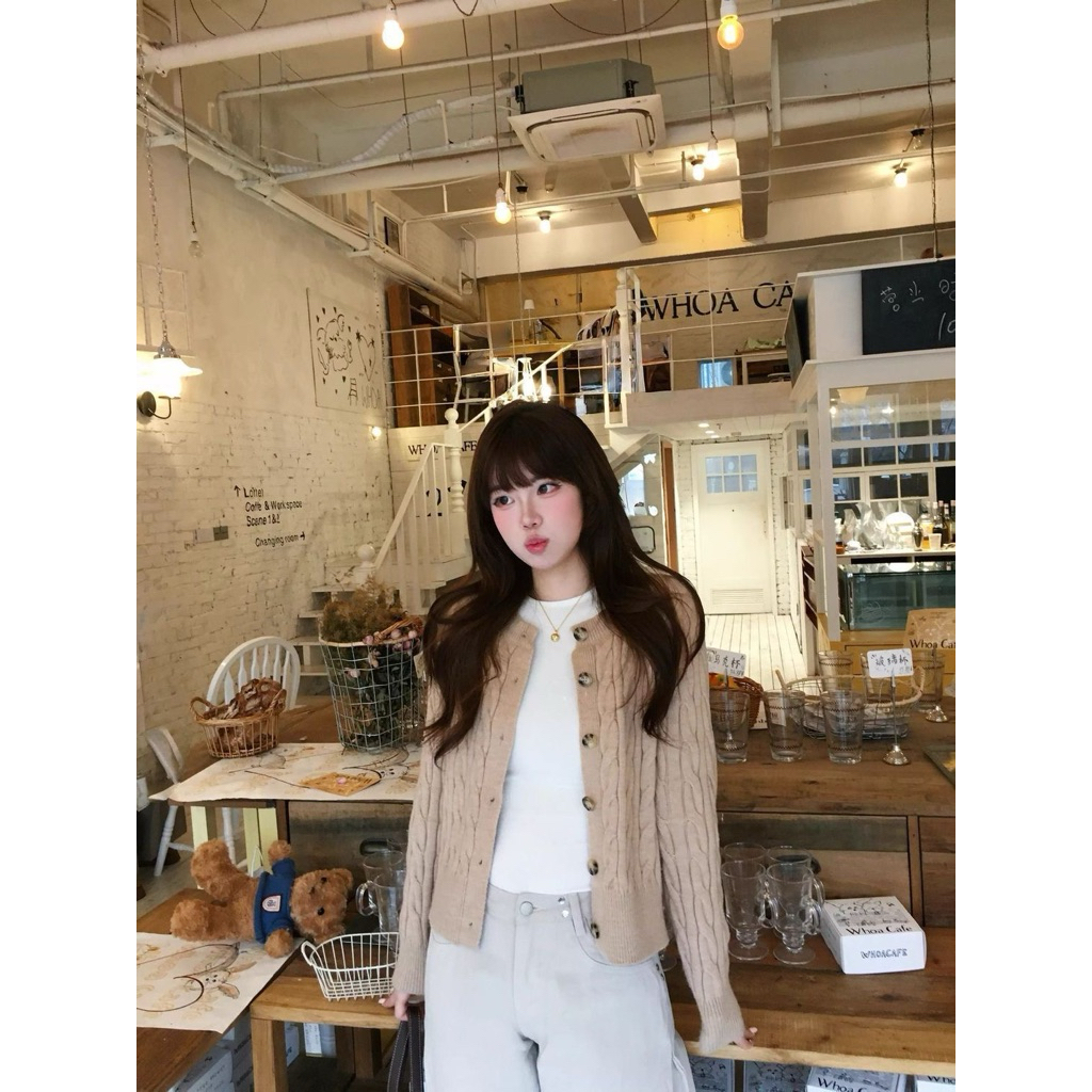 Gava.studio//SPIRAL TEXTILE WOOL CADAIGAN SHIRT - สไตล์อังกฤษ