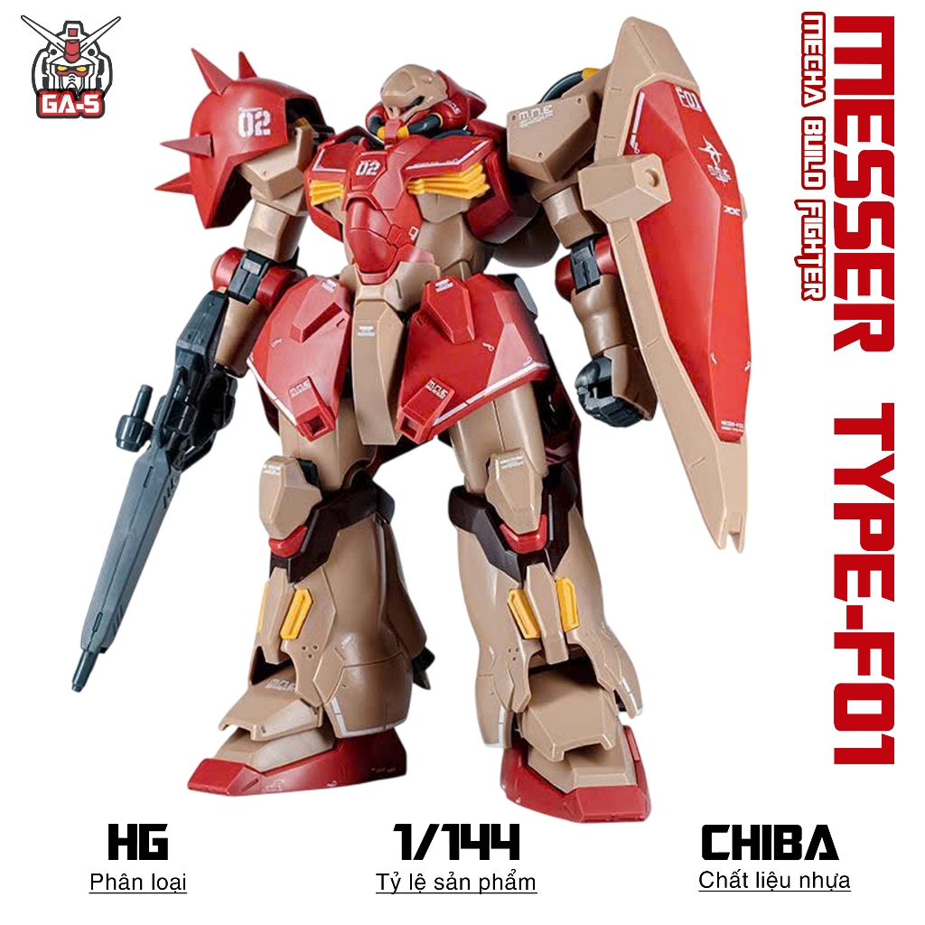 โมเดล HG Messer Type-F01, 1/144 Mecha, ของเล่นประกอบพลาสติก