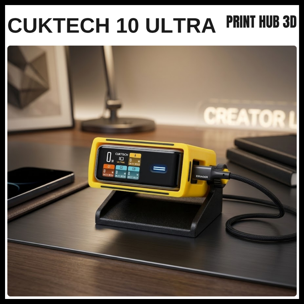 เคสป้องกันและขาตั้ง & Cuktech 10 Ultra 3D Printing Charger Holder