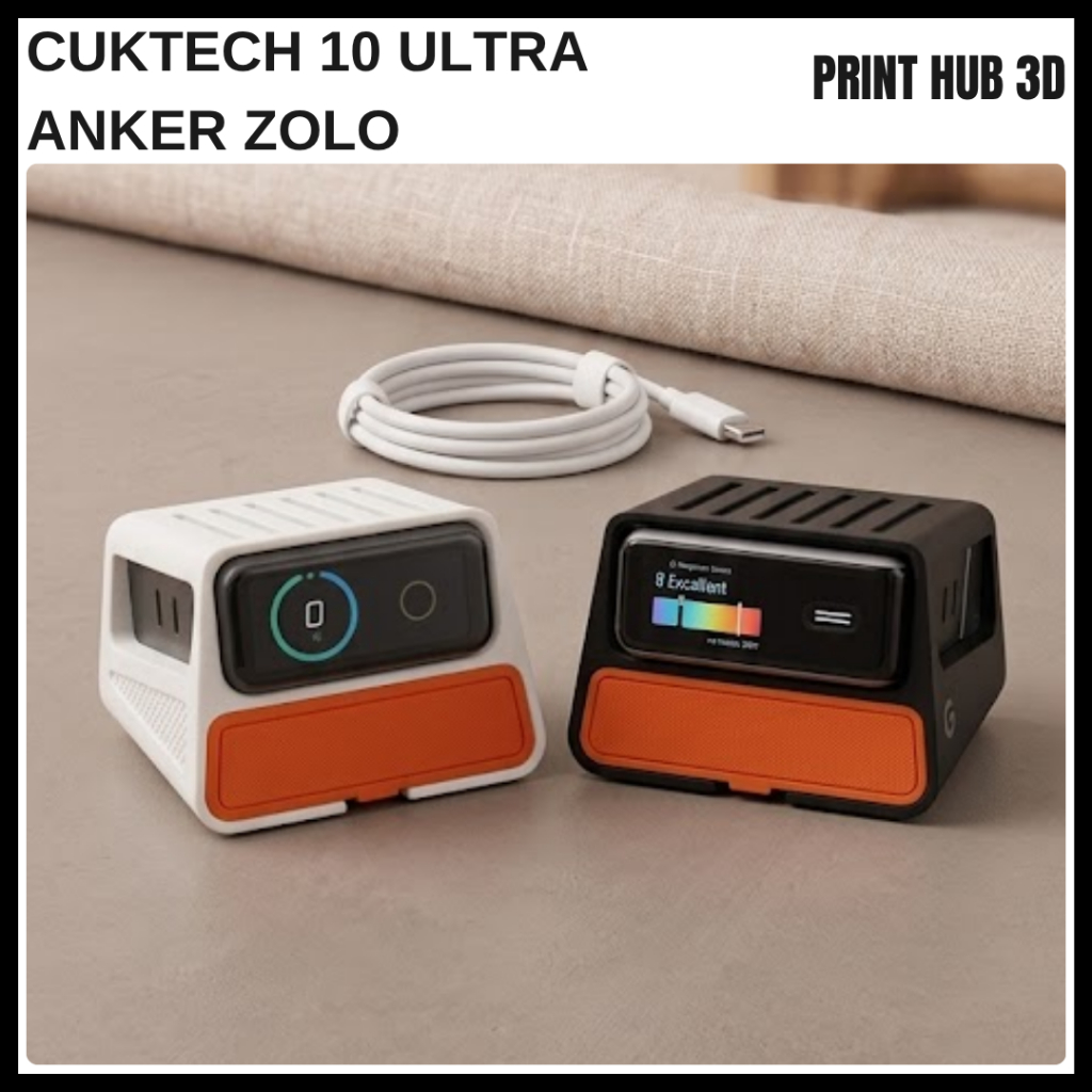 เคสป้องกันและขาตั้ง & Anker 140W Charger Holder - Cuktech 10 Ultra 3D Printing