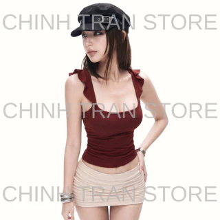 FAIRY WINGS เสื้อโครเชต์ Bodycon ผลิตจากผ้าฝ้ายยืด นุ่ม เย็นสบาย และ Feminine - Chinh Tran Store