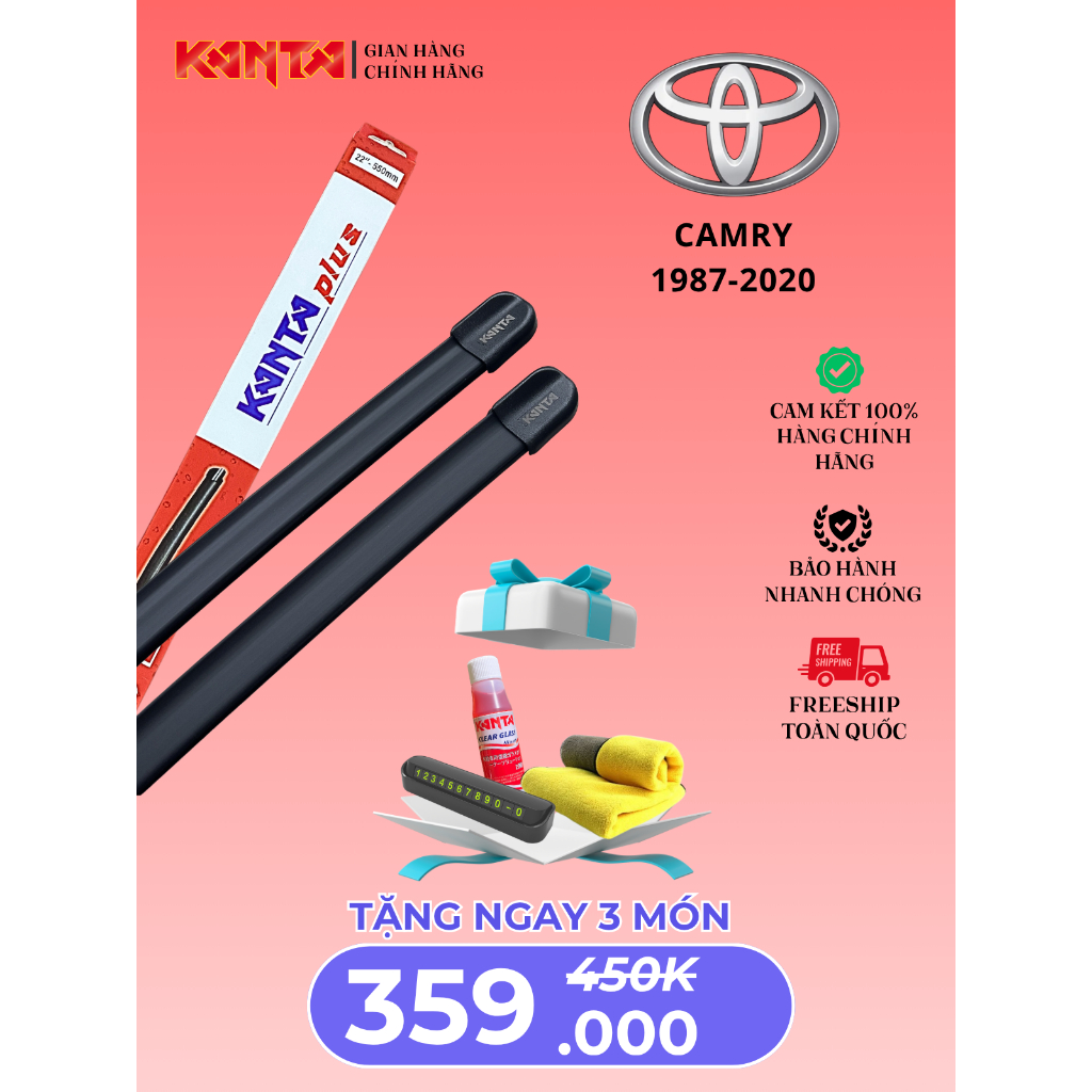 ที่ปัดน้ําฝน Kanta Plus สําหรับ TOYOTA CAMRY V20 XV10 XV20 สะอาดสุดๆ เงียบสุดๆ ทนทานสุดๆ