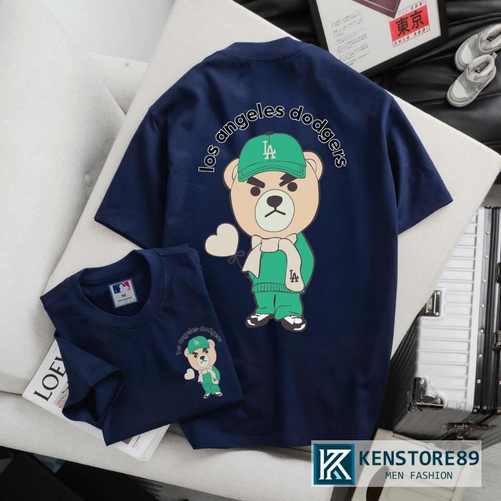 LA BEAR ผู้ชายและผู้หญิงรอบคอผ้าฝ้ายแขนสั้น Unisex บุคลิกภาพ Bigsize KENSTORE89 ATK208