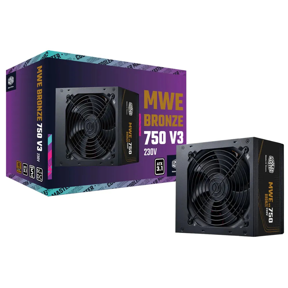 [WITH VAT] คูลเลอร์มาสเตอร์ MWE Broze 750W V3 230V แหล่งจ่ายไฟ - สินค้าของแท้