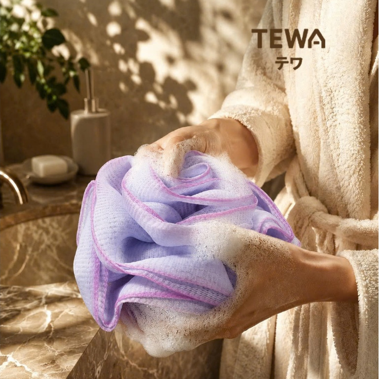 SET 2 ชิ้น TEWA 3D MASSAGE NET BATH, 80077