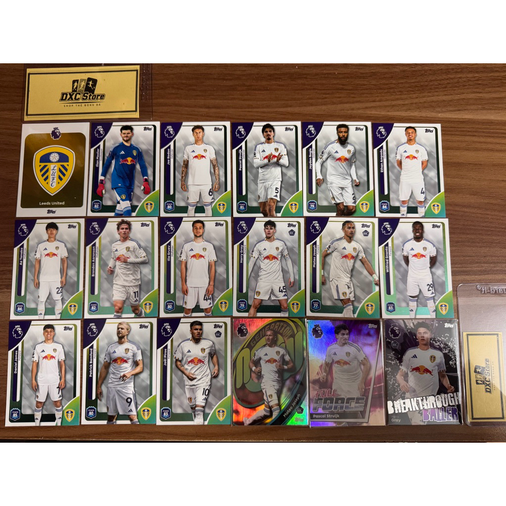 [ ของแท้ ] - ชุดเต็ม - TOPPS PREMIER LEAGUE 2026 - LEEDS UNITED (18 ใบ)