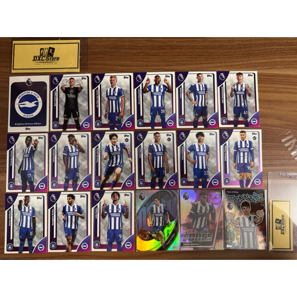 [ ของแท้ ] - FULL SET - TOPPS PREMIER LEAGUE 2026 - BRIGHTON (18 CARDS)