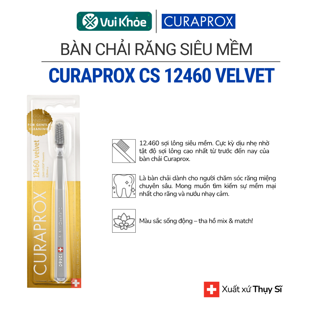 CURAPROX แปรงสีฟัน CS 12460 กํามะหยี่ | ตุ่ม1 | รหัสสินค้า 73327001