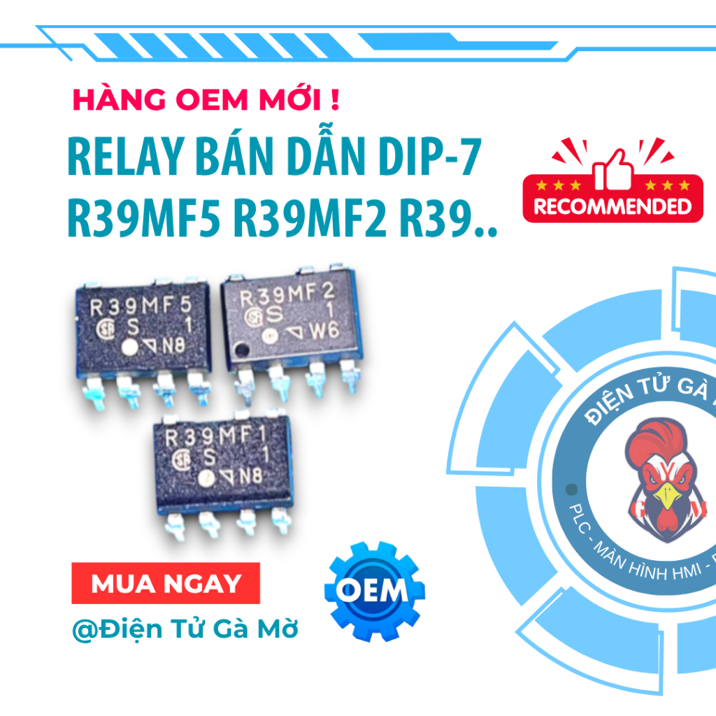 [1 CON] SSR ปลั๊กรีเลย์เซมิคอนดักเตอร์, R39MF1 R39MF2 R39MF5 600V 0.9A DIP-7, สินค้า OEM ใหม่