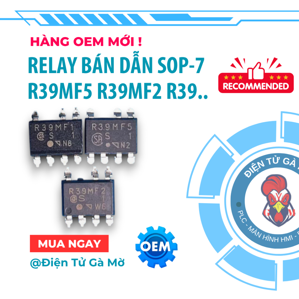 [1 CON] SSR Semiconductor Relay Paste, R39MF1 R39MF2 R39MF5 600V 0.9A SOP-7, สินค้า OEM ใหม่