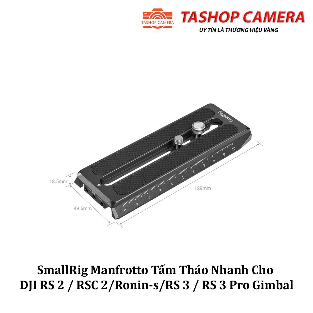 SmallRig Manfrotto Quick Release Plate สําหรับ DJI RS 2 / RSC 2/Ronin-s/RS 3 / RS 3 Pro Gimbal 3158B