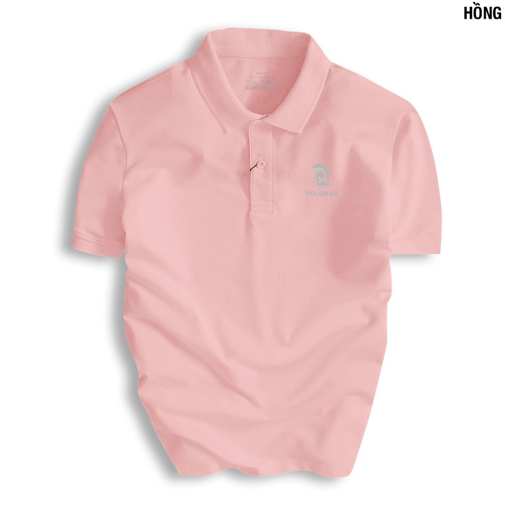 Basic WARRIAMAN เสื้อยืดโปโลผู้ชายคอปกเปิด หรูหราหรูหรา หนังจระเข้ CVC