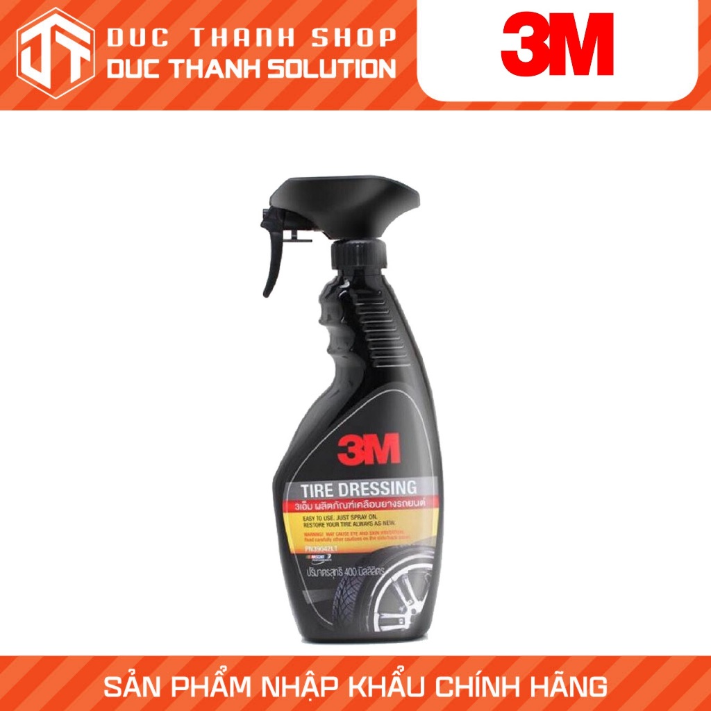 RUBBER RECOVERY TIRE CARE SPRAY - 3M TIRE DRESSING PN39042LT 400ML (สีดํา)