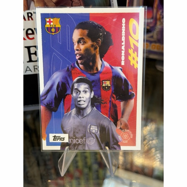 RONALDINHO การ์ดผู้เล่น Topps Barcelona 125th Anniversary Edition FIRST GOAL 36