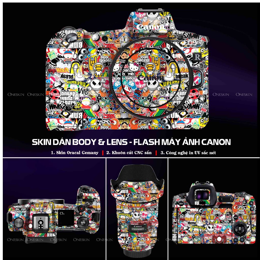 สติ๊กเกอร์ผิวสําหรับ Canon R,Rp,R3,R4,R5,R6,5D,5D2,5D3,5D4,6D2,650D,850D,7D2,M5D5D2,M10D2,M5D2,M5D2,