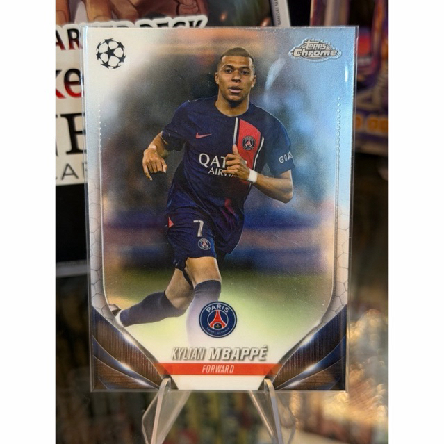 [HARD CARD] Kylian Mbappe Player Card Topps Chrome UCC 2023-24 PSG Base Shirt