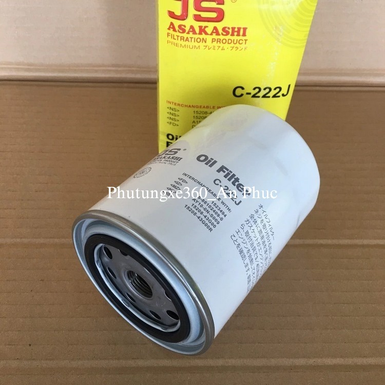 กรองน้ํามันเครื่อง กรองน้ํามันเครื่อง JS ASAKASHI JAPAN C222J สําหรับ Ford Ranger 2.5L 2006-2012