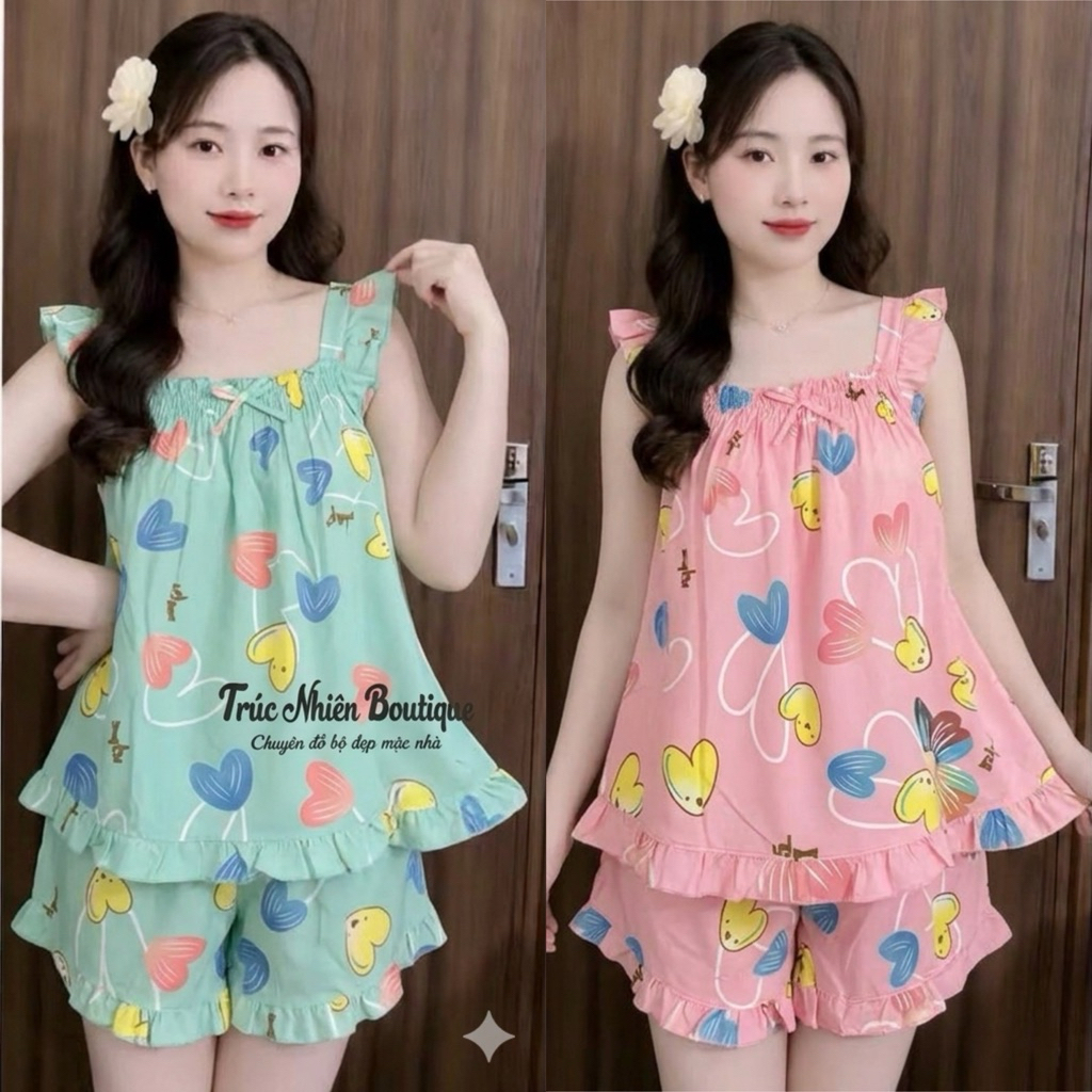 สวย 100d Silk Fairy Tail ชุดพร้อมเสื้อ Ruffles และกางเกง (พร้อมกระเป๋า) - L99