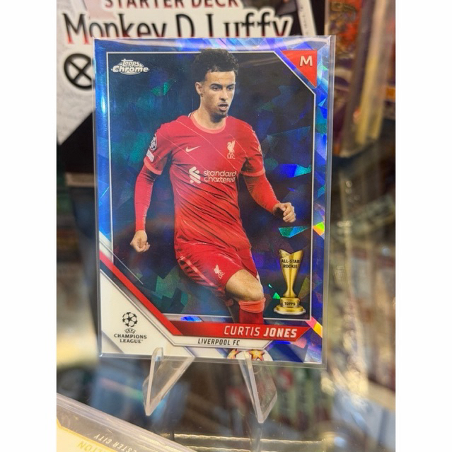 [BEAUTIFUL FOIL] Curtis Jones Player Card Topps Chrome UCC 2021-22 เสื้อลิเวอร์พูล BLUE SAPHIRE (การ