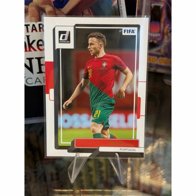 Diogo Jota Panini Donrus Player Card 2022-23 ฐานกระดาษเสื้อโปรตุเกส