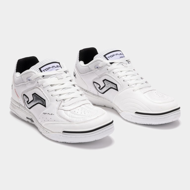 JOMA – Futsal JOMA Top Flex Rebound 2502 ในรองเท้าฟุตบอลสีขาว | สะดวกสบายยืดหยุ่นสําหรับลานในร่ม