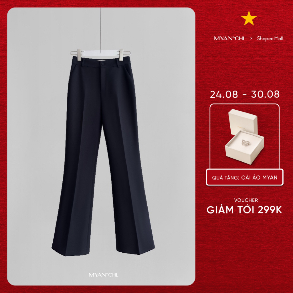 MAYAN DESIGN กางเกงติดกระดุมแฟชั่นยาวหรูหรา 26SBQOL27