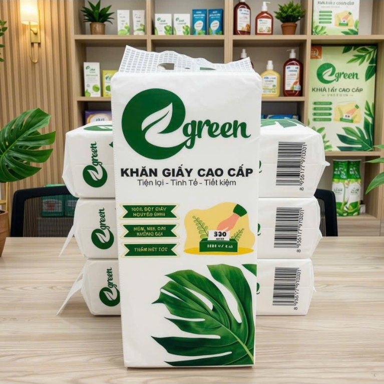 กล่อง 4 ถุง 1KG8 EGREEN 170*150 มม. กระดาษรีตระดับพรีเมียม SUPER THICK, SOFT, SCHOOL แขวน Tough 1280