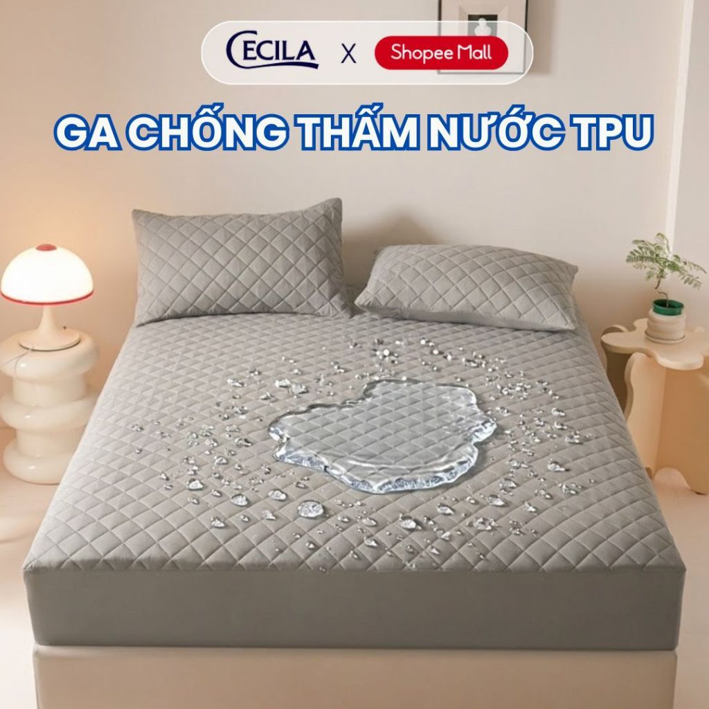 CECILA TPU ผ้าคลุมที่นอนกันน้ํา หมอนและที่นอนทางการแพทย์กันน้ําแน่นอน ทุกขนาด m6 m8 2m2