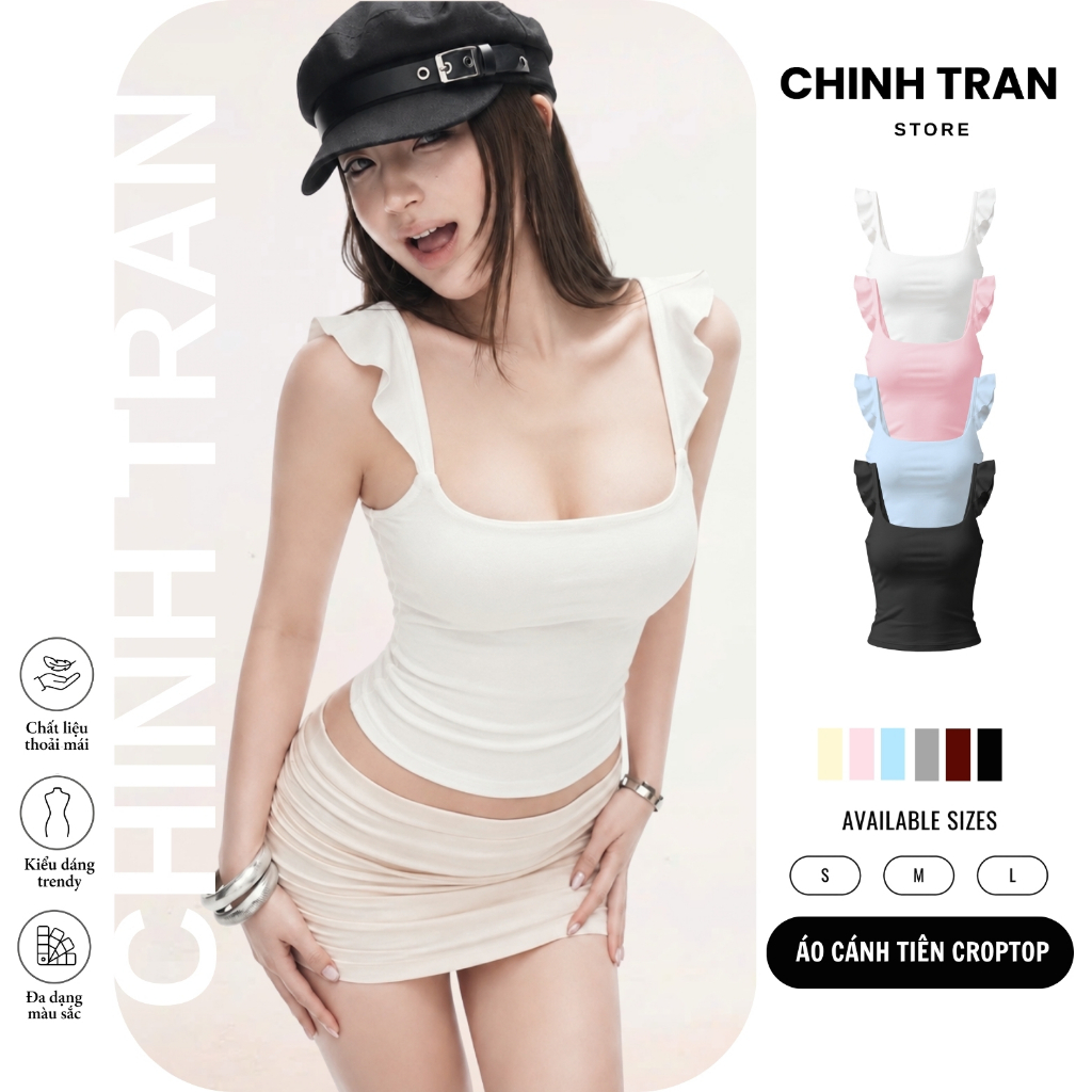 FAIRY WINGS เสื้อโครเชต์ Bodycon ผลิตจากผ้าฝ้ายยืด นุ่ม เย็นสบาย และ Feminine - Chinh Tran Store