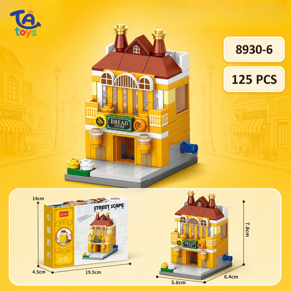 Assembling Toy Mini Bakery Shop รุ่น 125+ ชิ้น – Mini City Street Decorative – TATOYS