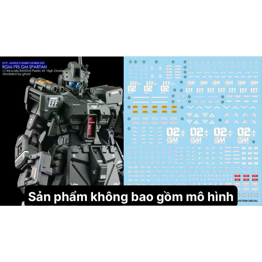 [Ghost] HGUC 1/144 RGM-79S GM Spartan Model Water Decal/Decal