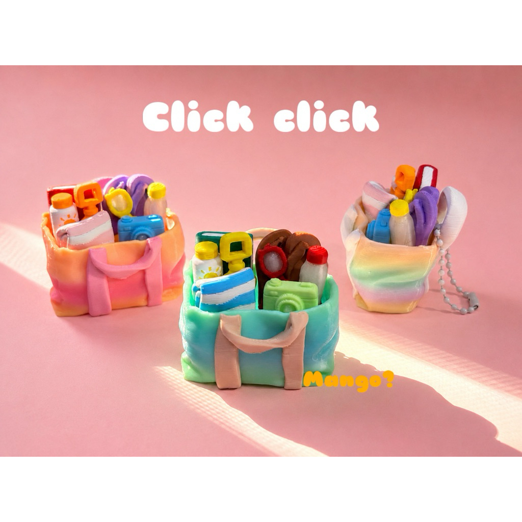 ️ BEACH BAG CLICKER – 3D PRINTED MINI BEACH BAG