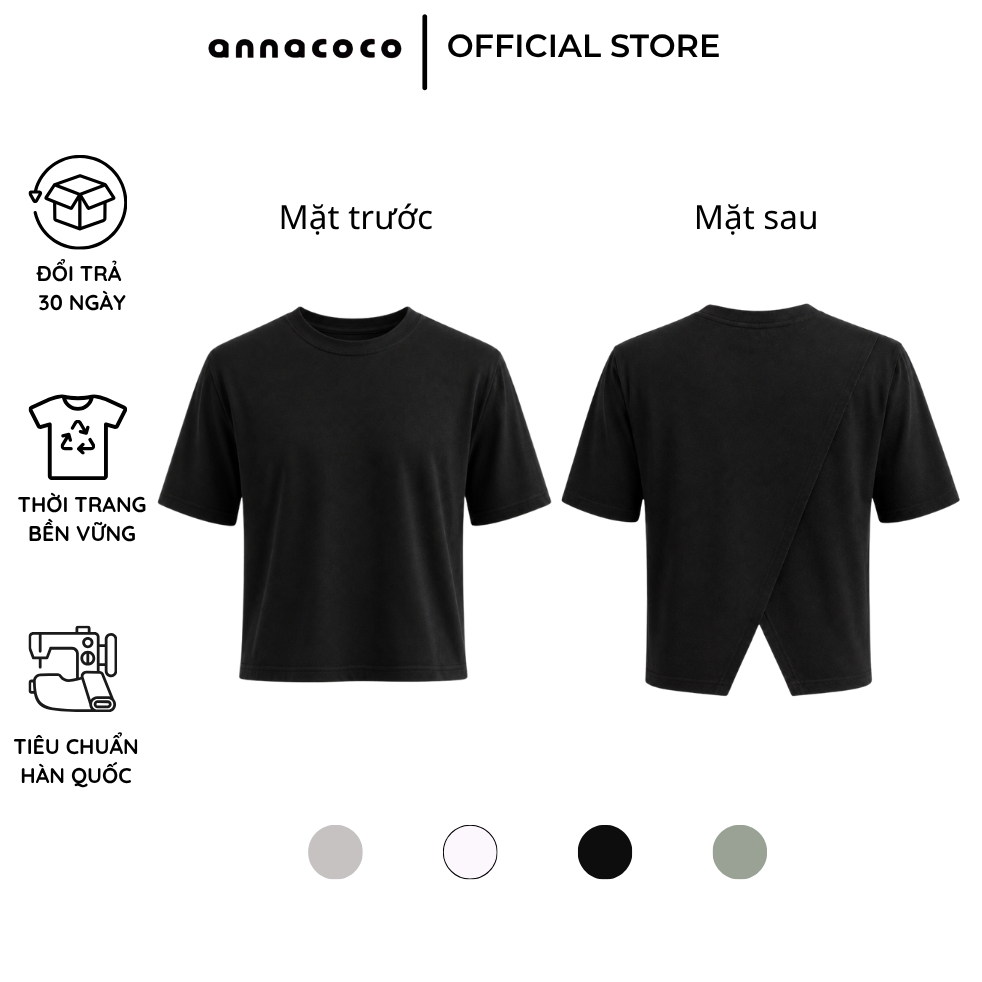เสื้อยืดแขนสั้นผู้หญิงเกาหลีผ่าหลัง | เสื้อยืด Zepeto