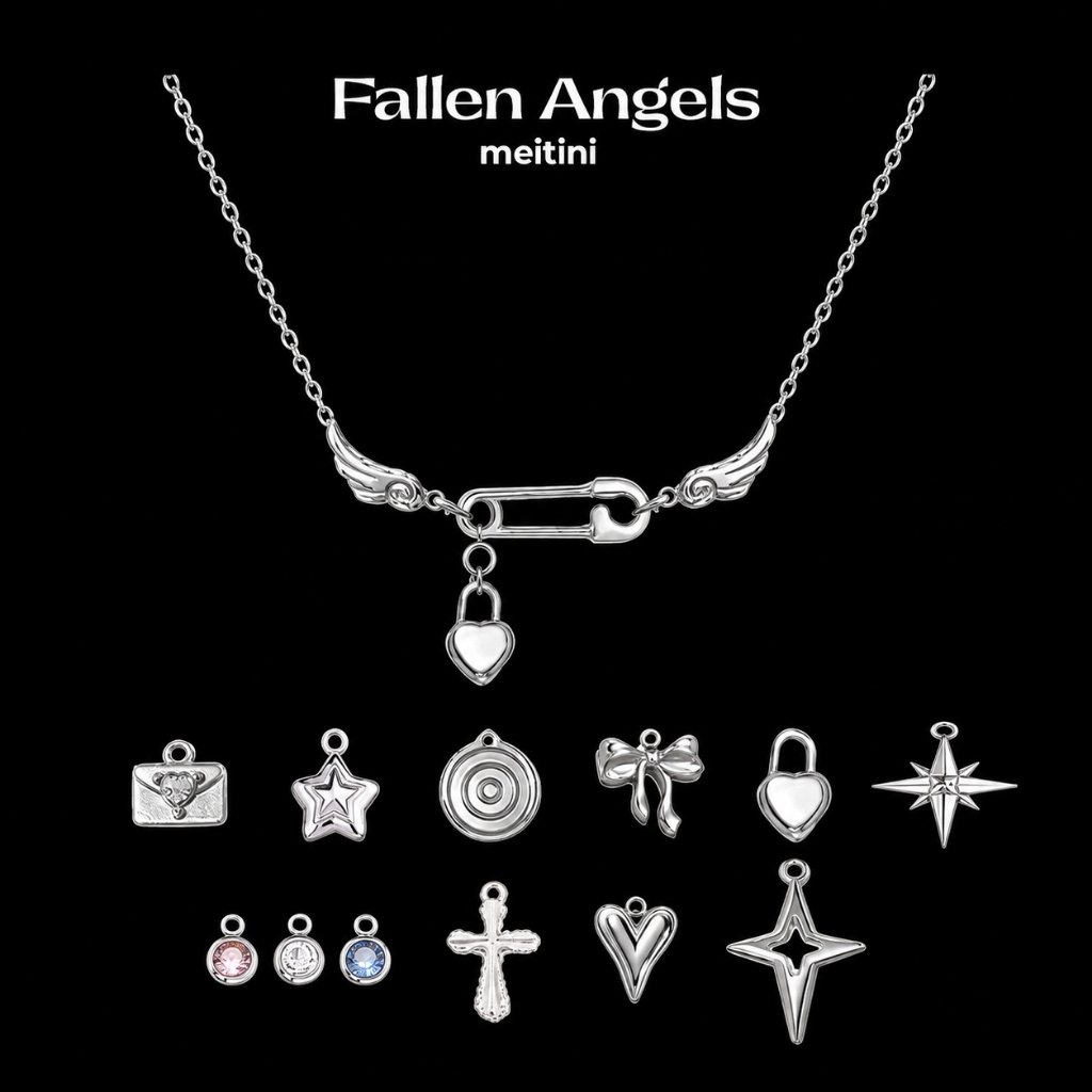 FALLEN ANGELS สร้อยคอสแตนเลสส่วนบุคคลสําหรับทั้งชายและหญิง - คอลเลกชัน NEXUS - Y2k, grunge, punk
