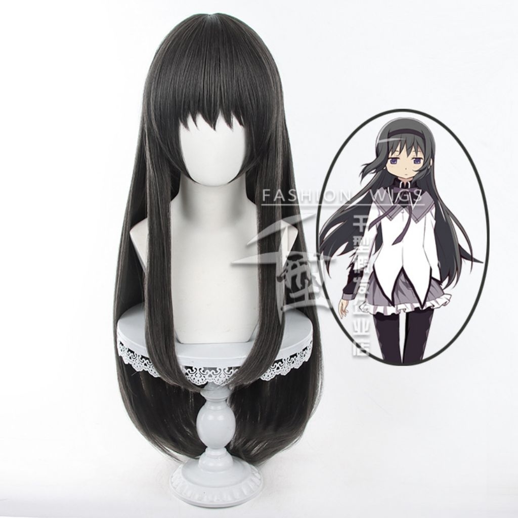 [มีจําหน่าย] วิกผม/วิกผม Akemi Homura สีเทาเข้ม [Miu Cosplay]