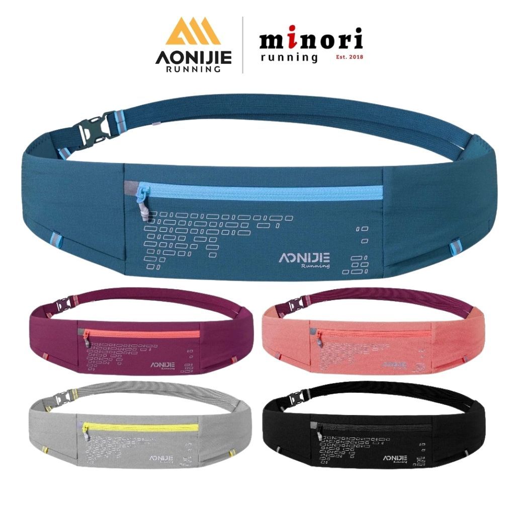 Aonijie W8112 กระเป๋าคาดเอวกันน้ําสําหรับวิ่งแบบยืดหยุ่นขนาดกะทัดรัด