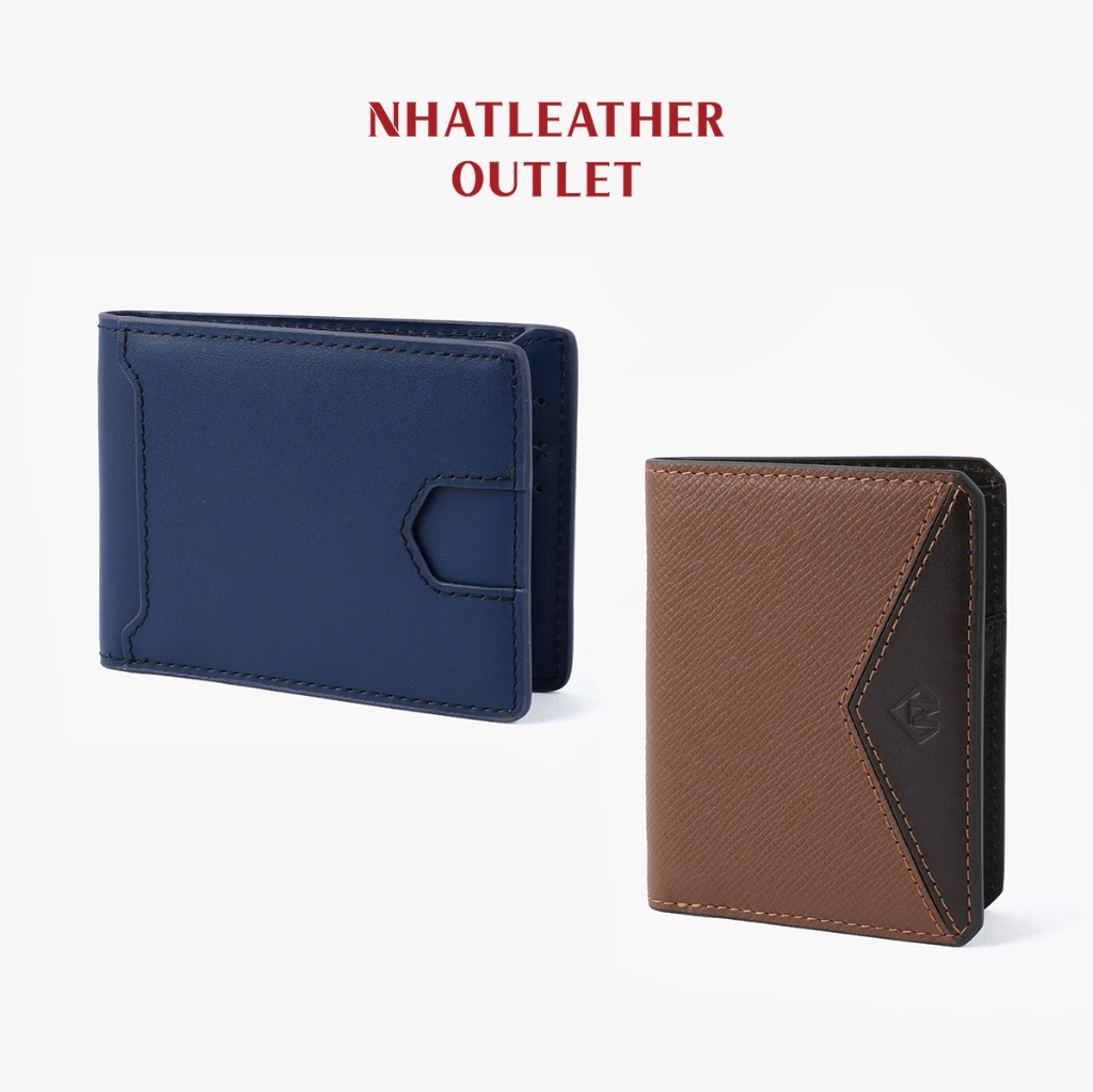 [OUTLET] กระเป๋าสตางค์หนังผู้ชาย NHATLEATHER - กระเป๋าสตางค์หนังวัวแท้ - กระเป๋าสตางค์หนังขนาดกะทัดร