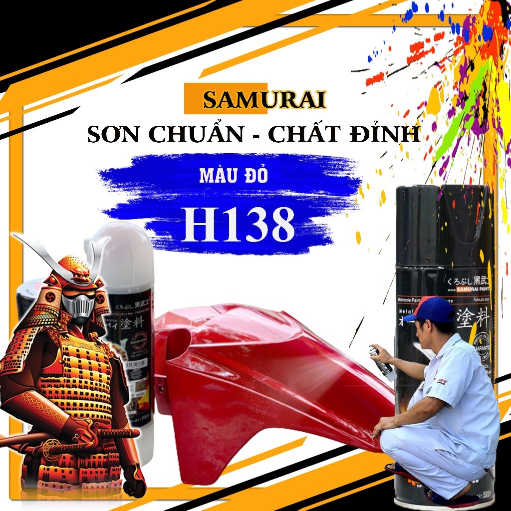 สีซามูไรแดง H138- Huzen Vietnam