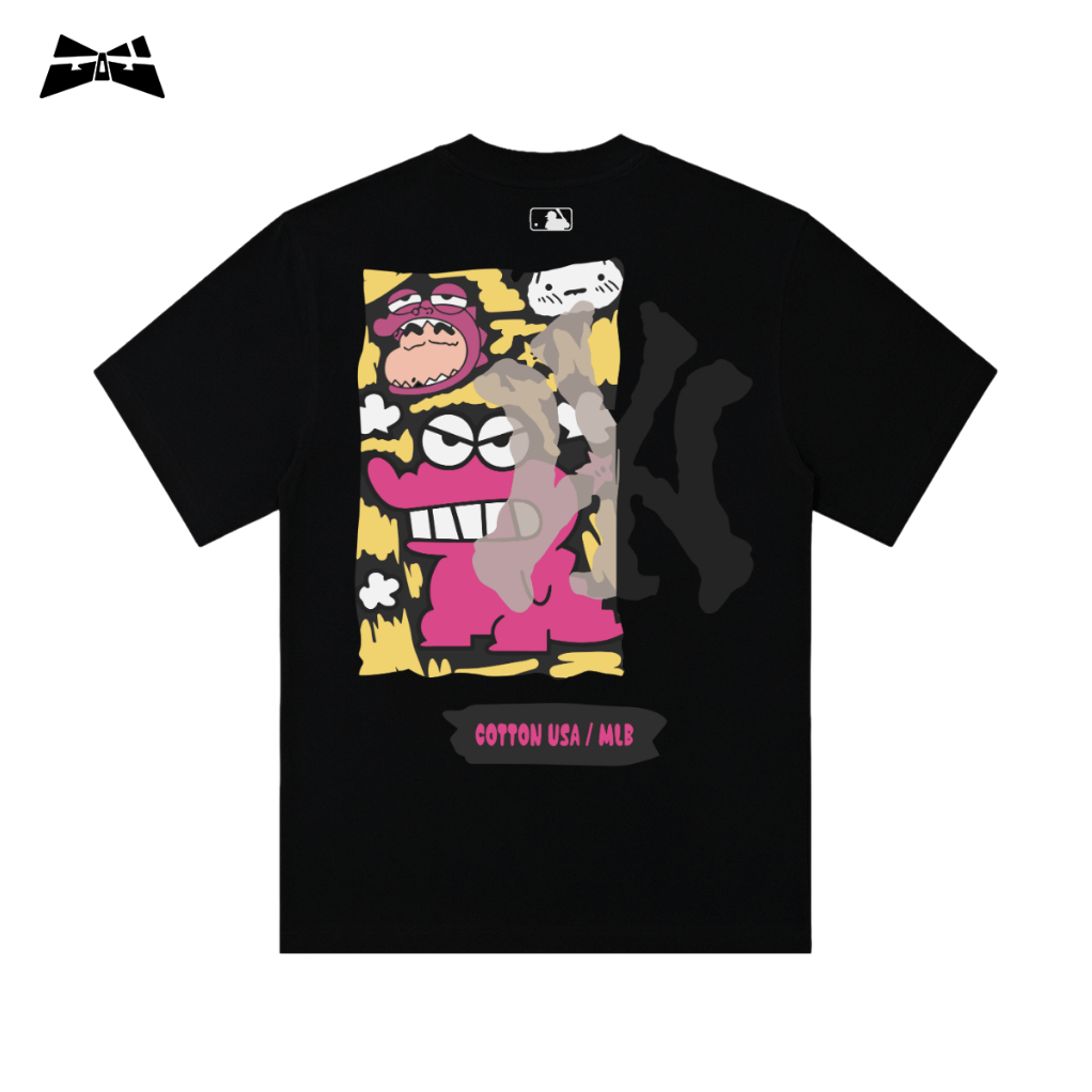NY PINK CHARACTER คุณภาพสูง COTTON UNISEX Loose Format T-SHIRT - GIGASTORE - GG062