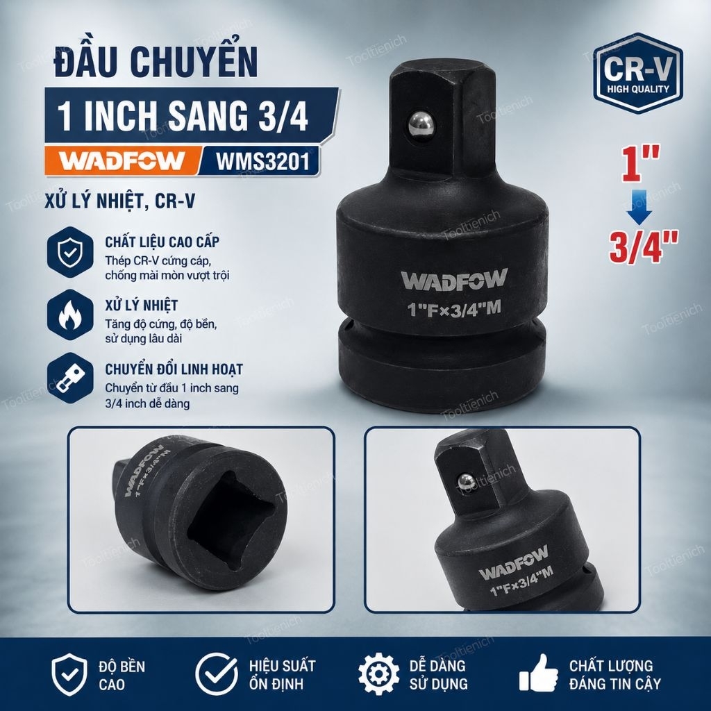 (P17) Wadfow WMS3201 1 นิ้วถึง 3/4 Adapter – Heat Treatment, CR-V