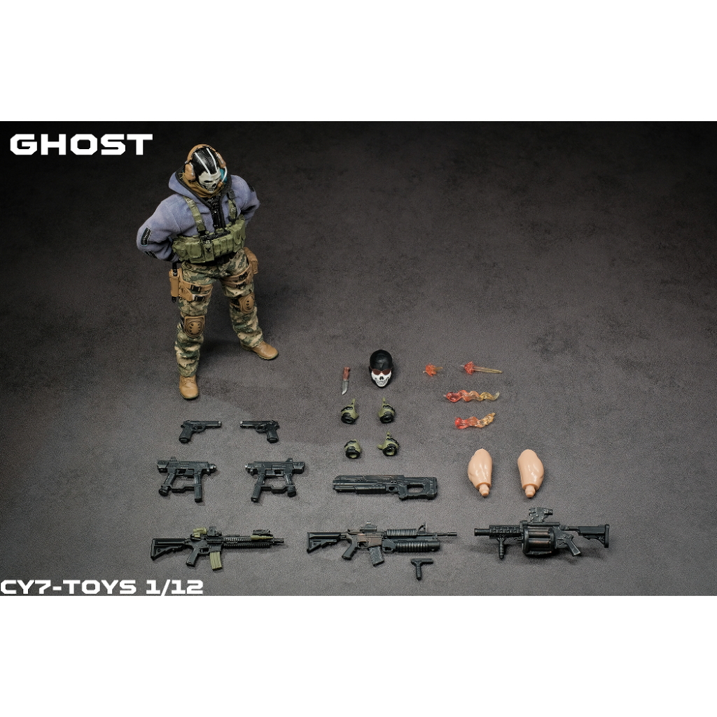 CY7-TOYS 1/12 GHOST Character Model