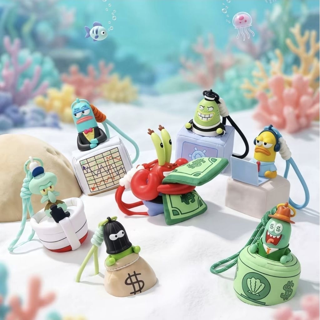 BESTINE SpongeBob Squarepants Get Rick Crew Blindbox กระเป๋าหอม พวงกุญแจ กล่องตาบอด
