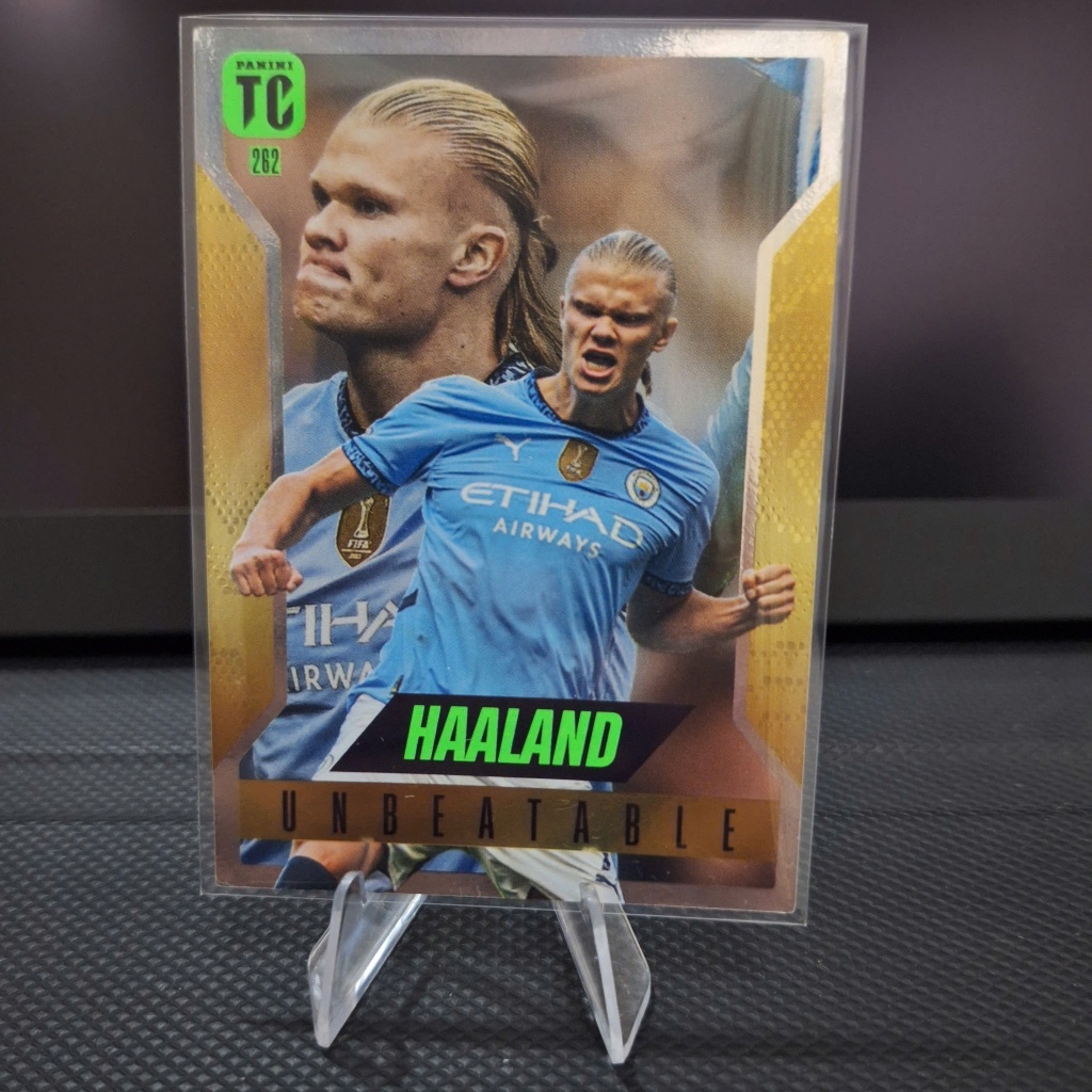 Haaland Man City Unbeatable White, การ์ดชั้นยอด Panini ของแท้